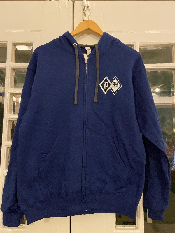 Diamond Back Zip-Up Hoodie