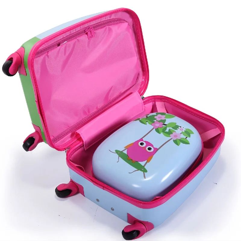 Portable shoe bags to keep footwear separate in suitcases2 Pcs Kid Luggage Set 12" Backpack & 16" Carry on Suitcase, Pink+Blue Portable shoe bags to keep footwear separate in suitcases2 Pcs Kid Luggage Set 12" Backpack & 16" Carry on Suitcase, Pink+Blue