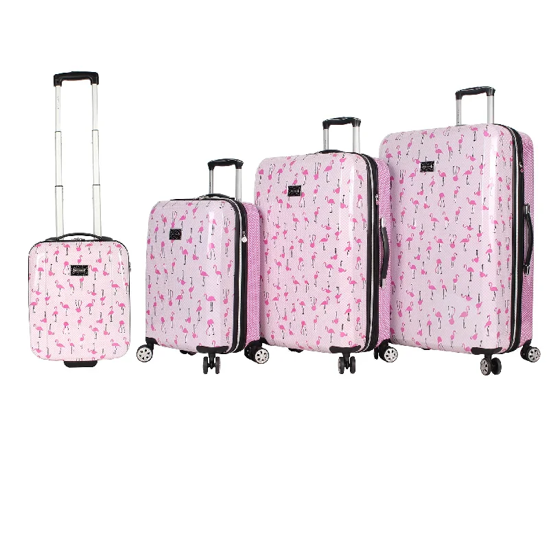 Leather luggage handles for a comfortable and stylish gripLeather luggage handles for a comfortable and stylish gripBetsey Johnson 4 Pieces Luggage Set - ABS+PC Hardside Lightweight Durable Rolling Suitcase With Spinner Wheels - Set Includes; 15", 20", 26", 30" Leather luggage handles for a comfortable and stylish gripLeather luggage handles for a comfortable and stylish gripBetsey Johnson 4 Pieces Luggage Set - ABS+PC Hardside Lightweight Durable Rolling Suitcase With Spinner Wheels - Set Includes; 15", 20", 26", 30"