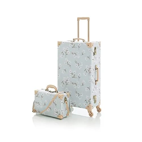 Leather luggage handles for a comfortable and stylish gripLeather luggage handles for a comfortable and stylish gripCOTRUNKAGE Travel Vintage Luggage Set for Women with Spinner Wheels, Floral (13" & 26") Leather luggage handles for a comfortable and stylish gripLeather luggage handles for a comfortable and stylish gripCOTRUNKAGE Travel Vintage Luggage Set for Women with Spinner Wheels, Floral (13" & 26")