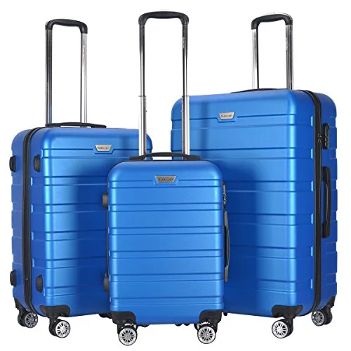 Hanging toiletry bags with multiple compartments for bathroom essentialsGHP 3-Pcs 20" 24" 28" Blue Hardshell ABS 210D Polyester Lining Trolley Luggage Set Hanging toiletry bags with multiple compartments for bathroom essentialsGHP 3-Pcs 20" 24" 28" Blue Hardshell ABS 210D Polyester Lining Trolley Luggage Set