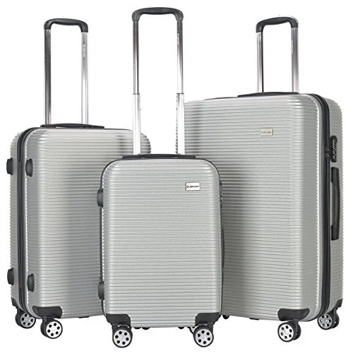 Earplugs and eye masks set for a good sleep during long - haul flightsGHP 3-Pcs 20" 24" 28" SilverABS Polyester Lining Hardshell Travel Suitcase Trolley Set Earplugs and eye masks set for a good sleep during long - haul flightsGHP 3-Pcs 20" 24" 28" SilverABS Polyester Lining Hardshell Travel Suitcase Trolley Set