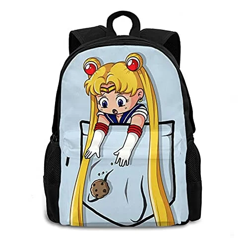 Compression packing bags to save space in travel backpacksGirl and Boy Classic Anime Canvas Backpack School Bag Rucksack Bag Sai-Lor Mo-Ons Litttle Pocket Backpack(Black) Compression packing bags to save space in travel backpacksGirl and Boy Classic Anime Canvas Backpack School Bag Rucksack Bag Sai-Lor Mo-Ons Litttle Pocket Backpack(Black)