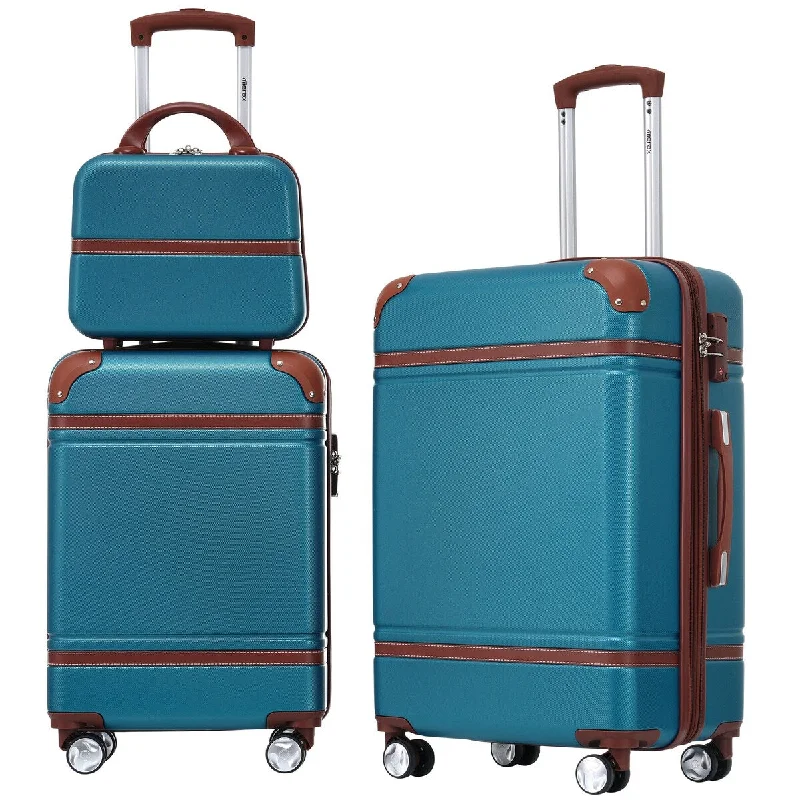 Charging station travel adapters with multiple USB ports for powering devices on the goHardshell Luggage Set Lightweight w/ Spinner Suitcase & TSA Lock, Travel Rolling Suitcases Cosmetic Case (12/20/24)", Light Gray Charging station travel adapters with multiple USB ports for powering devices on the goHardshell Luggage Set Lightweight w/ Spinner Suitcase & TSA Lock, Travel Rolling Suitcases Cosmetic Case (12/20/24)", Light Gray