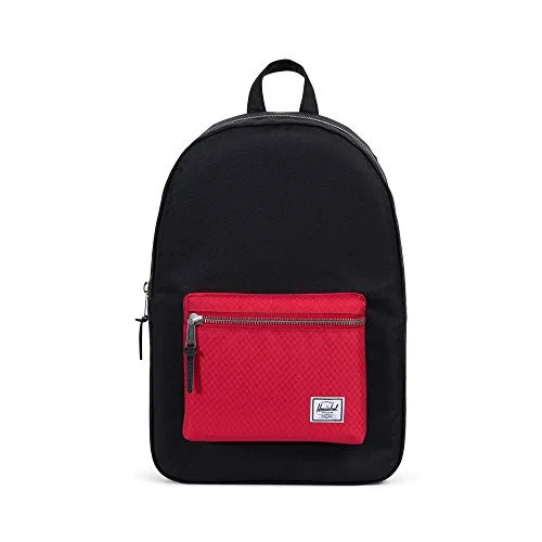 Travel document holders with multiple slots for passports and ticketsHerschel Supply Co. Settlement Backpack, Black/Scarlet, One Size Travel document holders with multiple slots for passports and ticketsHerschel Supply Co. Settlement Backpack, Black/Scarlet, One Size