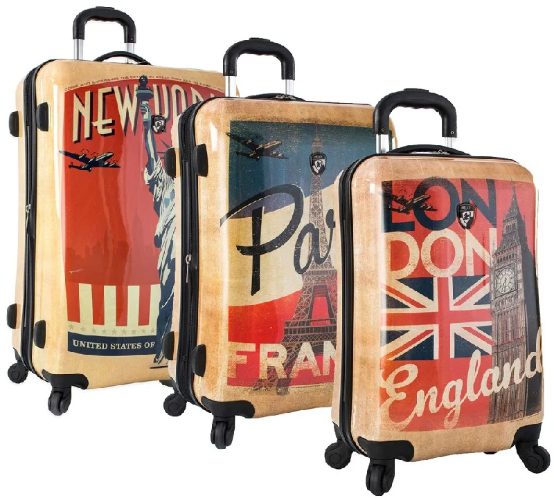 Magnetic luggage labels that can be easily changed or removedMagnetic luggage labels that can be easily changed or removedVintage 3 Piece Set (21/25/29) Spinner Luggage Sets Magnetic luggage labels that can be easily changed or removedMagnetic luggage labels that can be easily changed or removedVintage 3 Piece Set (21/25/29) Spinner Luggage Sets