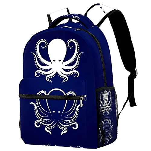 Neck pillows with memory foam for comfortable in - flight or car ridesLORVIES Blue and White Octopus Lightweight School Classic Backpack Travel Rucksack for Girls Women Kids Teens Neck pillows with memory foam for comfortable in - flight or car ridesLORVIES Blue and White Octopus Lightweight School Classic Backpack Travel Rucksack for Girls Women Kids Teens