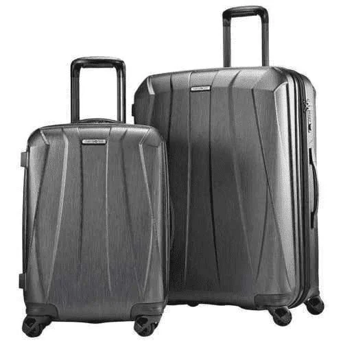 Charging station travel adapters with multiple USB ports for powering devices on the goSamsonite Bantam XLT 2-piece Travel Suitcase Luggage Hardcase Spinner Set Grey Charging station travel adapters with multiple USB ports for powering devices on the goSamsonite Bantam XLT 2-piece Travel Suitcase Luggage Hardcase Spinner Set Grey