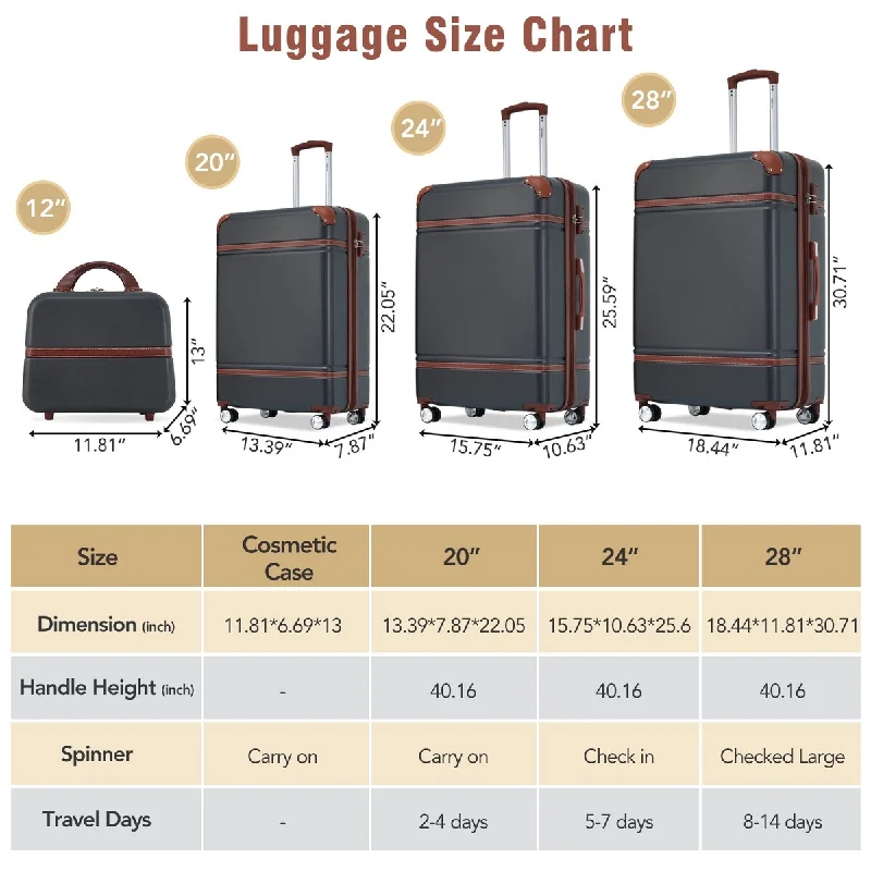 Waterproof luggage covers for protection against rain on outdoor tripsSuitcase 4 Pcs Set Hardshell Cosmetic Case Luggage Password Box, Black Waterproof luggage covers for protection against rain on outdoor tripsSuitcase 4 Pcs Set Hardshell Cosmetic Case Luggage Password Box, Black