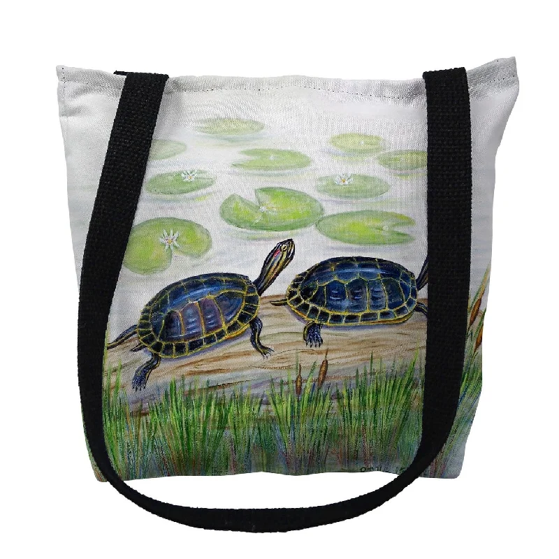 Leather luggage handles for a comfortable and stylish gripLeather luggage handles for a comfortable and stylish gripTwo Turtles Small Tote Bag 13x13 Leather luggage handles for a comfortable and stylish gripLeather luggage handles for a comfortable and stylish gripTwo Turtles Small Tote Bag 13x13