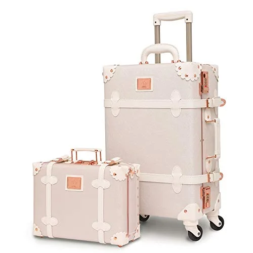 Magnetic luggage labels that can be easily changed or removedMagnetic luggage labels that can be easily changed or removedurecity Womens Luxury Vintage Trunk Luggage Set 2 Piece Cute Retro Pink Hardside Suitcase 20" Magnetic luggage labels that can be easily changed or removedMagnetic luggage labels that can be easily changed or removedurecity Womens Luxury Vintage Trunk Luggage Set 2 Piece Cute Retro Pink Hardside Suitcase 20"