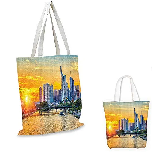 Hanging toiletry bags with multiple compartments for bathroom essentialsWanderlust Decor canvas messenger bag Frankfurt at Sunset Landmark Skyscraper Vibrant Colors Hanging toiletry bags with multiple compartments for bathroom essentialsWanderlust Decor canvas messenger bag Frankfurt at Sunset Landmark Skyscraper Vibrant Colors