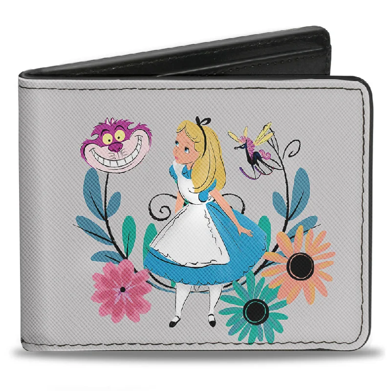Money clips with RFID protectionMoney clips with RFID protectionBi-Fold Wallet - Alice Pose Cheshire Cat Face Flowers of Wonderland2 + Flower Trio Gray Multi Color Money clips with RFID protectionMoney clips with RFID protectionBi-Fold Wallet - Alice Pose Cheshire Cat Face Flowers of Wonderland2 + Flower Trio Gray Multi Color