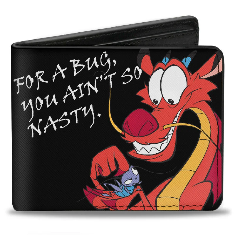 Lightweight money clips for travelLightweight money clips for travelBi-Fold Wallet - Mulan Mushu Petting Bug Pose FOR A BUG YOU AIN'T SO NASTY. Black White Lightweight money clips for travelLightweight money clips for travelBi-Fold Wallet - Mulan Mushu Petting Bug Pose FOR A BUG YOU AIN'T SO NASTY. Black White