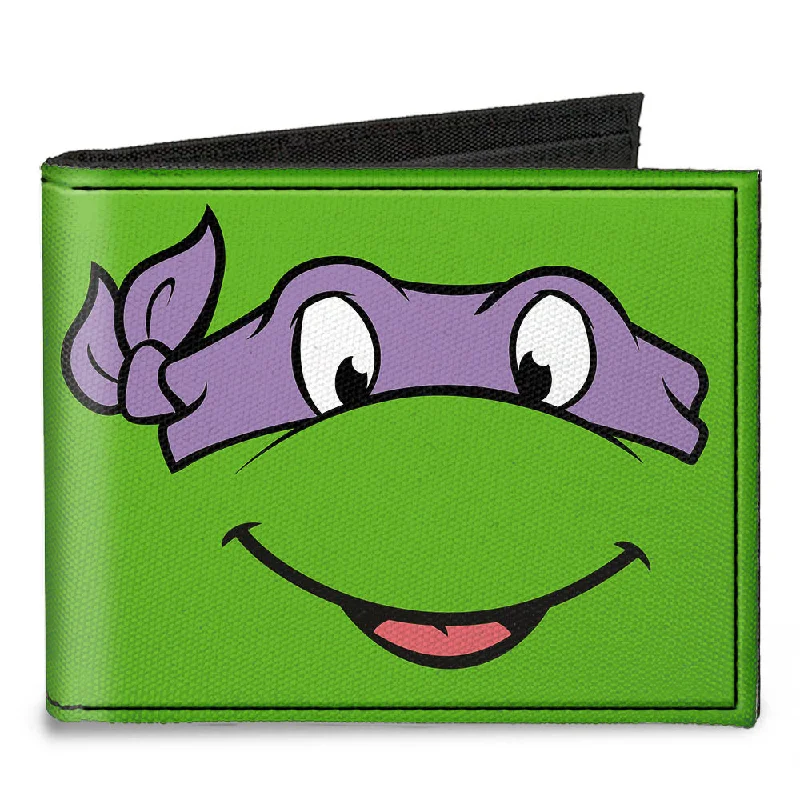 Vintage-style money clips for collectorsVintage-style money clips for collectorsCanvas Bi-Fold Wallet - Classic TMNT Donatello Face CLOSE-UP Green Purple Vintage-style money clips for collectorsVintage-style money clips for collectorsCanvas Bi-Fold Wallet - Classic TMNT Donatello Face CLOSE-UP Green Purple