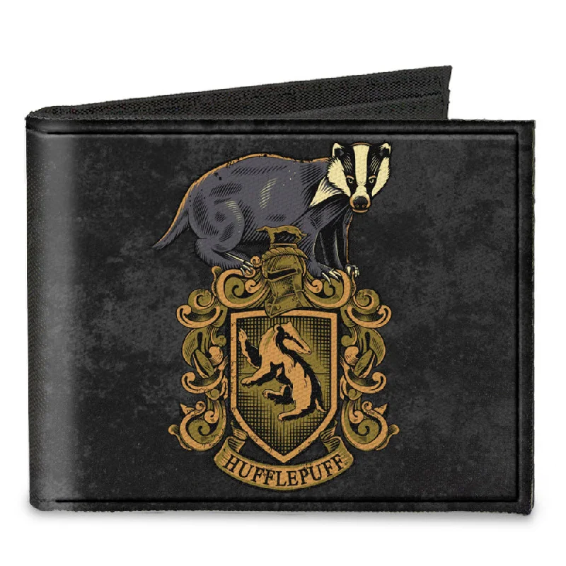 Money clips with magnetic closureMoney clips with magnetic closureCanvas Bi-Fold Wallet - HUFFLEPUFF Badger Crest + DEDICATION PATIENCE LOYALTY Banner Grays Golds Money clips with magnetic closureMoney clips with magnetic closureCanvas Bi-Fold Wallet - HUFFLEPUFF Badger Crest + DEDICATION PATIENCE LOYALTY Banner Grays Golds