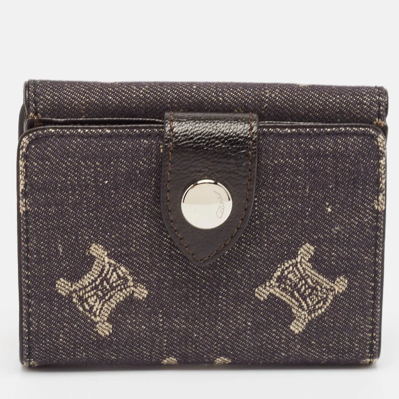Personalized engraved money clips for menPersonalized engraved money clips for menCeline Black Denim Macadam Print French Wallet