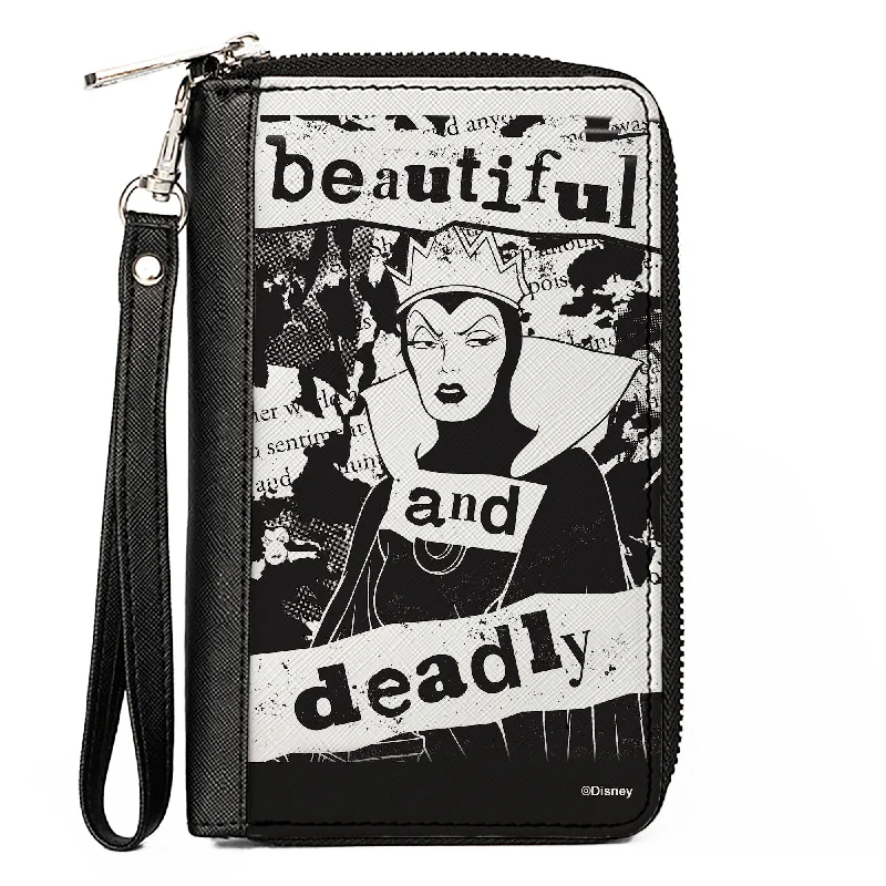 Slim money clips for minimalist walletsSlim money clips for minimalist walletsPU Zip Around Wallet Rectangle - Snow White Evil Queen BEAUTIFUL AND DEADLY Pose Black/White Slim money clips for minimalist walletsSlim money clips for minimalist walletsPU Zip Around Wallet Rectangle - Snow White Evil Queen BEAUTIFUL AND DEADLY Pose Black/White