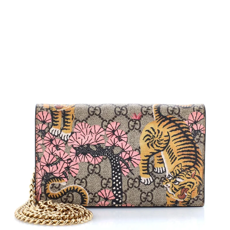 Money clips for holding large amounts of cashChain Wallet Bengal Print GG Coated Canvas Money clips for holding large amounts of cashChain Wallet Bengal Print GG Coated Canvas