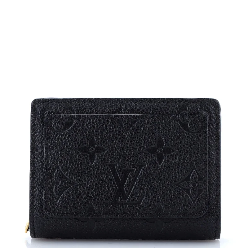 Luxury leather money clips with card slotsClea Wallet Monogram Empreinte Leather