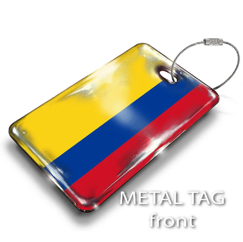 Vintage-Style Passport Covers & Wallets with Brass Hardware for Retro EnthusiastsColombian Flag