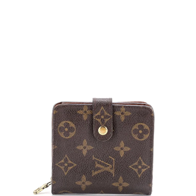 Elegant money clips for weddingsCompact Zippe Wallet Monogram Canvas