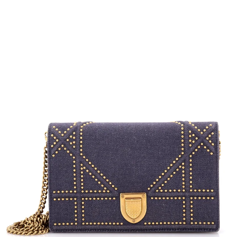 Top-rated money clips for everyday useDiorama Wallet on Chain Cannage Studded Denim