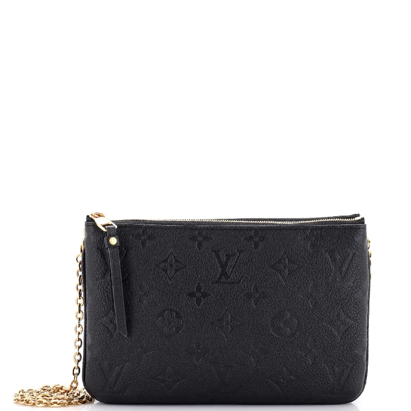 Money clips for holding large amounts of cashDouble Zip Pochette Monogram Empreinte Leather Money clips for holding large amounts of cashDouble Zip Pochette Monogram Empreinte Leather