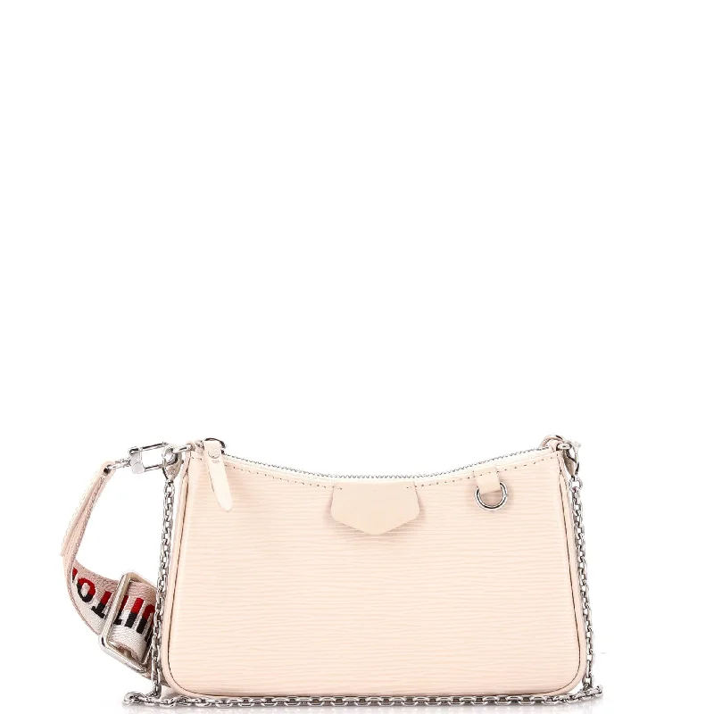 Luxury leather money clips with card slotsEasy Pouch on Strap Epi Leather with Canvas