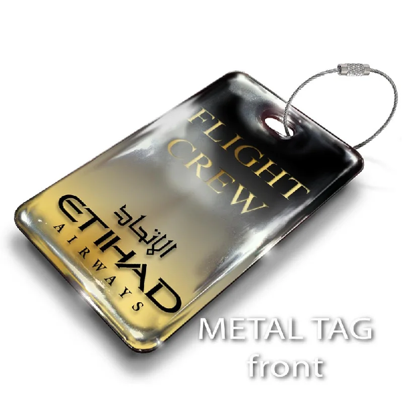 Magnetic-Closure Passport Covers & Wallets for Quick AccessEtihad Logo FLIGHT Crew