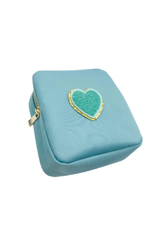 Money clips for women with sleek designsHeart It All Pouch In Blue/blue