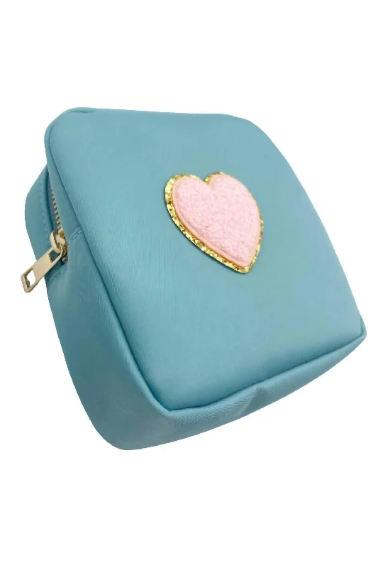 How to clean and maintain metal money clipsHeart It All Pouch In Blue/pink
