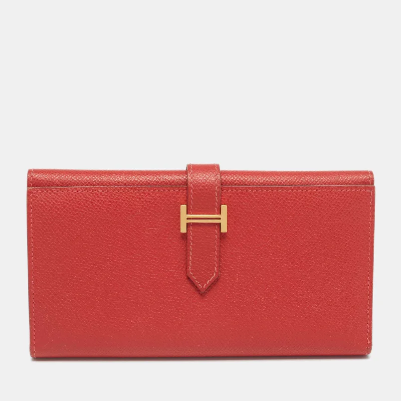 Top-rated money clips for everyday useHermes Rouge Vif Epsom Leather Bearn Gusset Wallet.. Top-rated money clips for everyday useHermes Rouge Vif Epsom Leather Bearn Gusset Wallet..