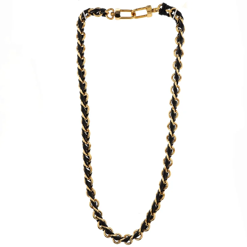 Custom money clips for corporate giftsMulti Pochette Accessoires Woven Chain Strap Leather and Metal