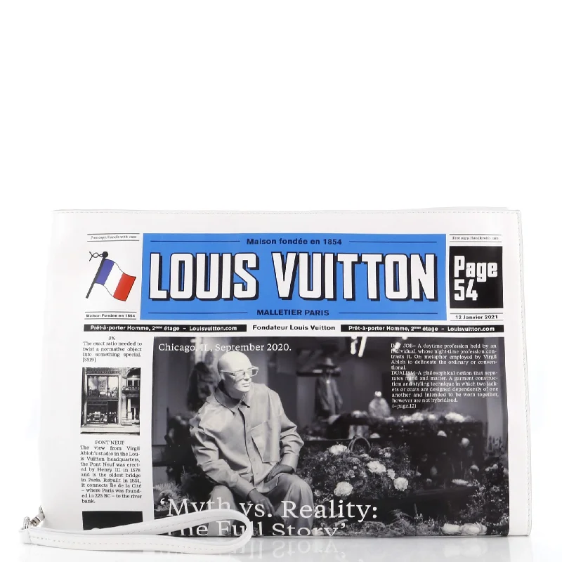 Slim money clips for minimalist walletsNewspaper Pouch Printed Leather