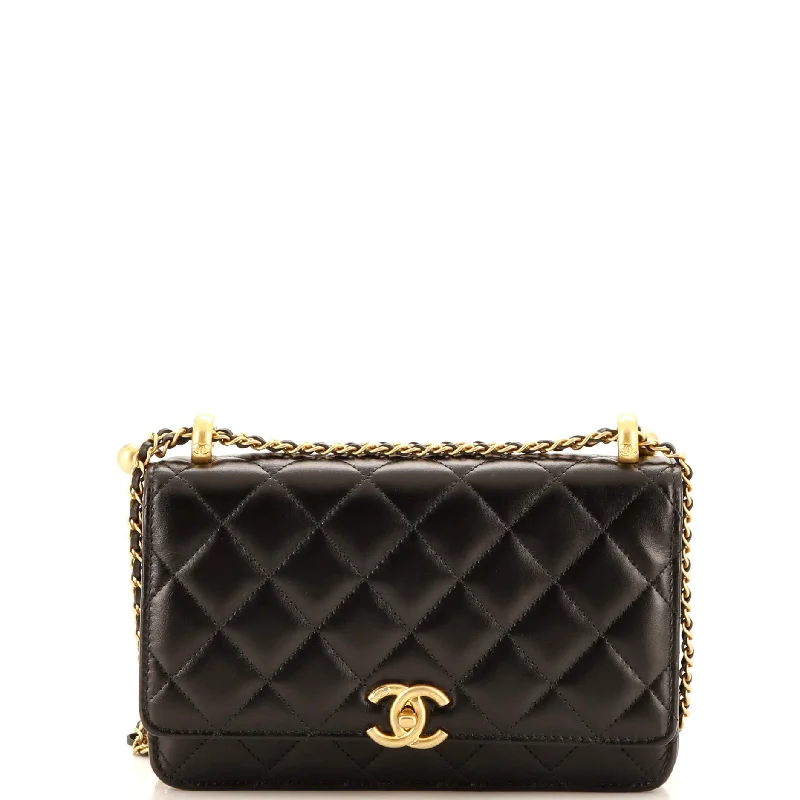 Money clips with magnetic closurePerfect Fit Wallet on Chain Quilted Calfskin