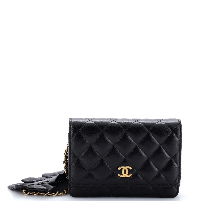 Best money clips for cash and cardsRomance Wallet on Chain Quilted Lambskin Mini