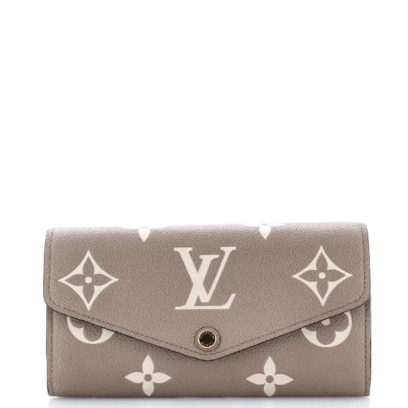 Money clips with magnetic closureSarah Wallet NM Bicolor Monogram Empreinte Giant