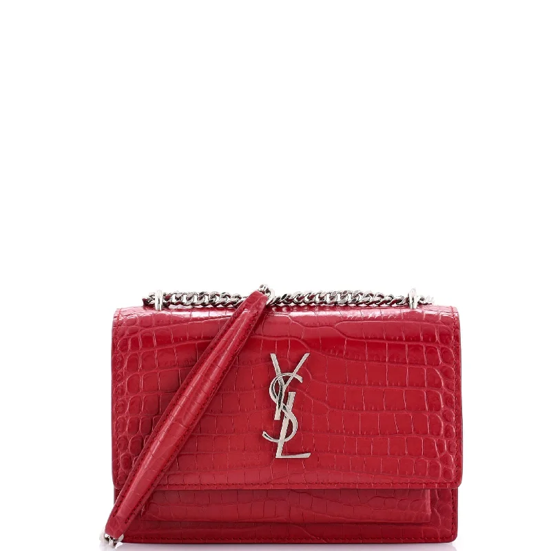 Vintage-style money clips for collectorsSunset Chain Wallet Crocodile Embossed Leather Vintage-style money clips for collectorsSunset Chain Wallet Crocodile Embossed Leather