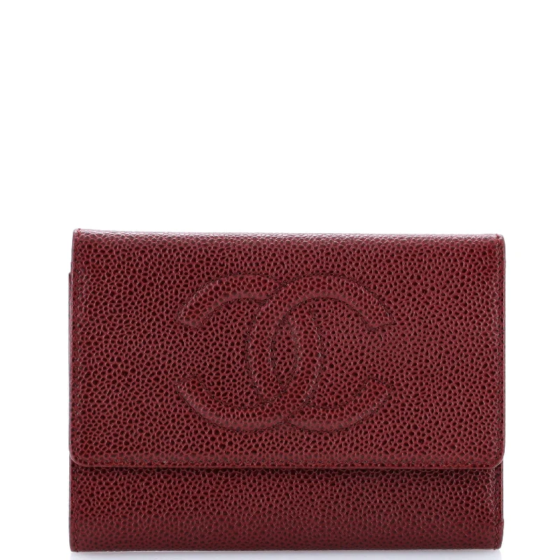 Lightweight money clips for travelTrifold CC Wallet Caviar Long