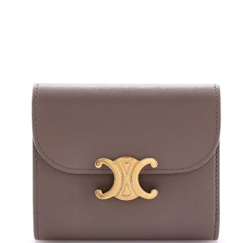 Money clips with RFID protectionTriomphe Trifold Wallet Leather Small