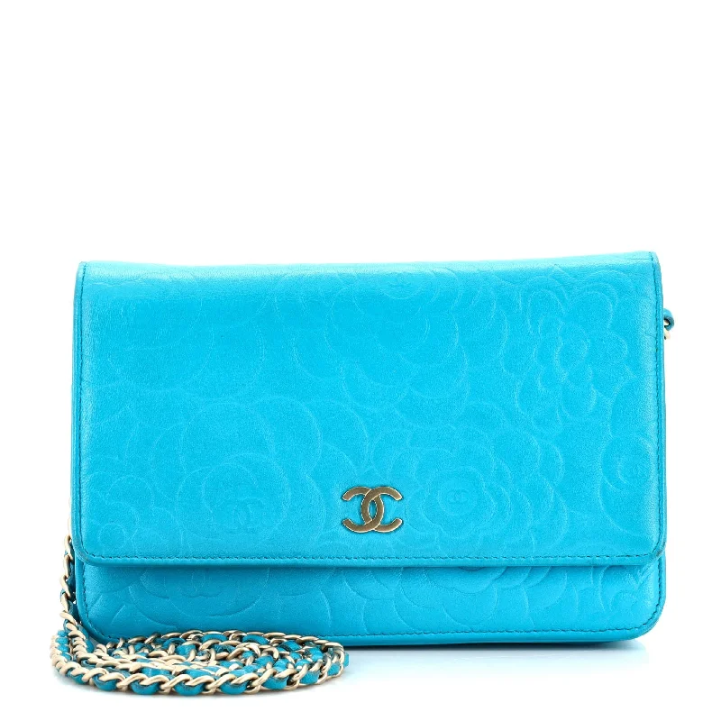 Best money clips for cash and cardsWallet on Chain Camellia Lambskin