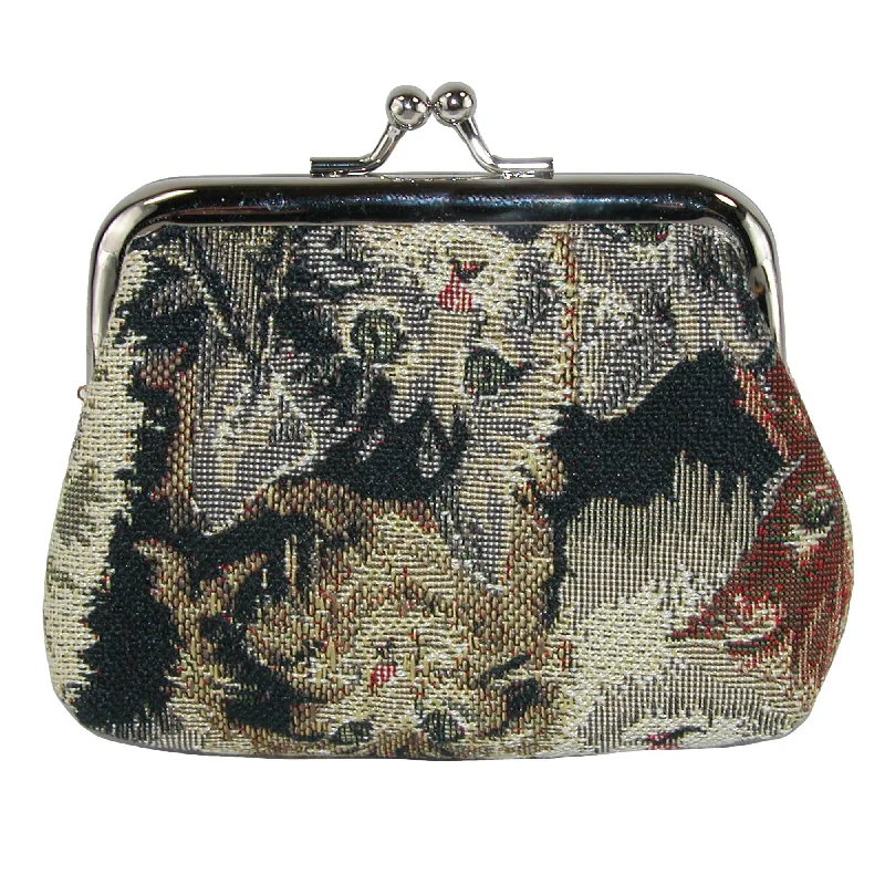 Stainless steel money clips for durabilityWomen's Cat Print Tapestry Coin Purse Wallet Stainless steel money clips for durabilityWomen's Cat Print Tapestry Coin Purse Wallet