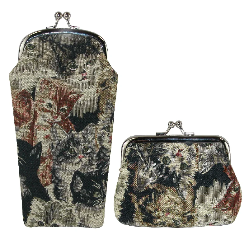 Money clips vs traditional walletsWomen's Cat Print Tapestry Glasses Case and Coin Purse Set Money clips vs traditional walletsWomen's Cat Print Tapestry Glasses Case and Coin Purse Set