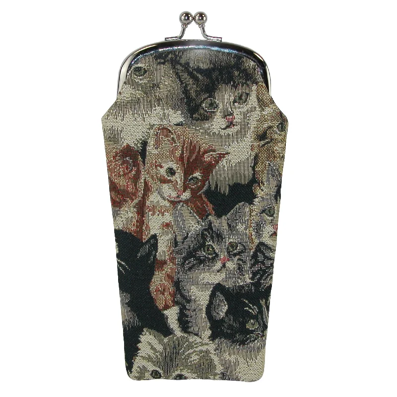 Best money clips for cash and cardsWomen's Cat Print Tapestry Glasses Case
