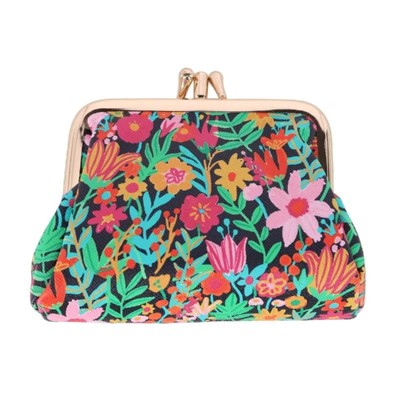 Eco-friendly money clips made from sustainable materialsWomen's Liberty Floral Triple Frame Coin Purse Eco-friendly money clips made from sustainable materialsWomen's Liberty Floral Triple Frame Coin Purse