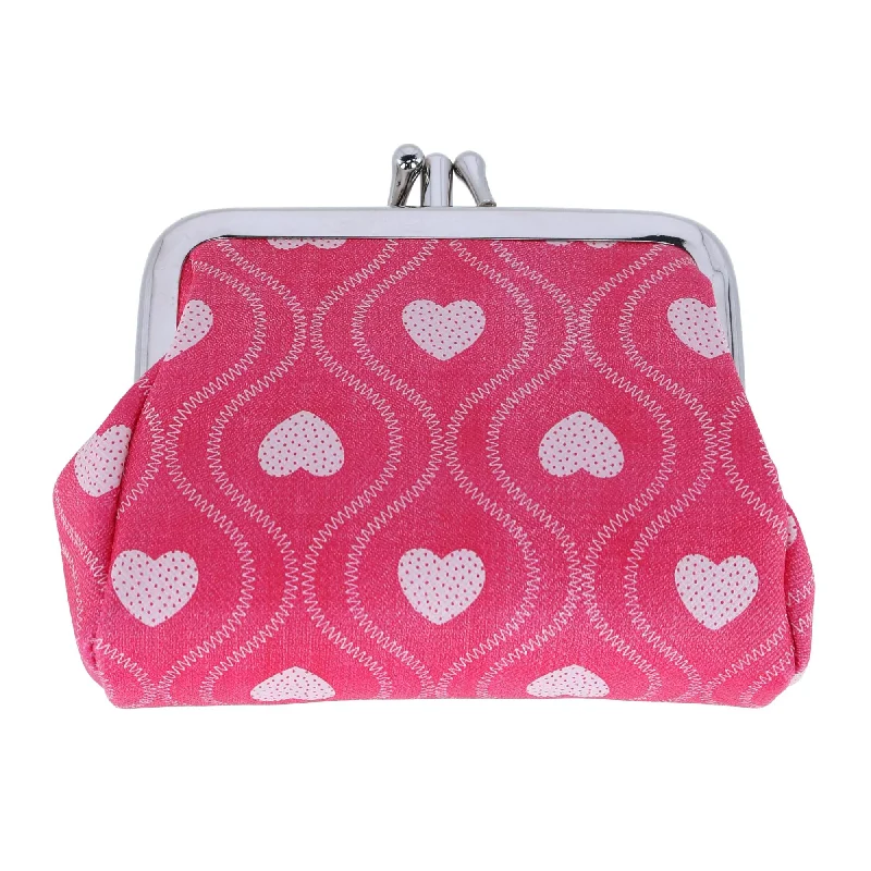 Luxury leather money clips with card slotsWomen's Swervy Hearts Print Vegan Leather Triple Frame Coin Purse Luxury leather money clips with card slotsWomen's Swervy Hearts Print Vegan Leather Triple Frame Coin Purse